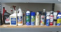 Assorted Oils, Fluids, Paints & Cleaners
