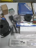 Assorted Tape Weights, Tools, Hose, Tape, etc
