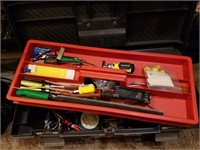Rubbermaid tool box with contents