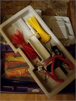 Bungee cords in grey tool case