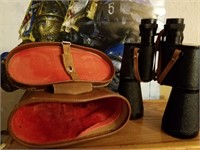 Omega binoculars, with case