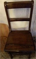 Wooden Chair, Converts To Step Stool