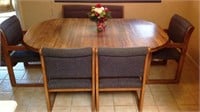 Vintage 1971 Solid Wood Heavy Dining Table