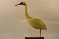 Hand Carved Sand Hill Crane By Tony Smith Of the