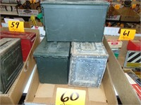 3 Metal Ammo Boxes