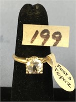 14K ladies' topaz ring, topaz size: 1 carat, total