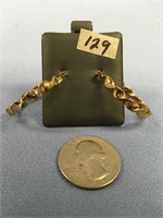 A pair of unmarked hoop gold earrings, 6.3g