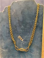 Gold and diamond chain, 18K gold, weight: 13.7g