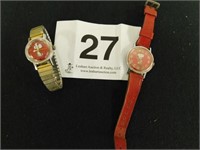 Two Snoopy wristwatches