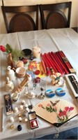 Thimbles, candles and assorted collectibles