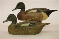 Pair of Drake and Hen Widgeons by Wragg and