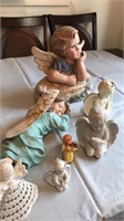 Assorted angel figurines