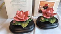 Pair of Nature's Blossoms Music Boxes 9168 "You