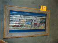 Wood Frame Painted Tin