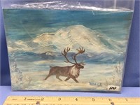 An Original oil painting Leona of Mt. McKinley and