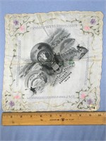 An extremely rare silk handkerchief that's embroid