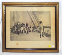 Engraving: Napoleon On Board The Bellephoron