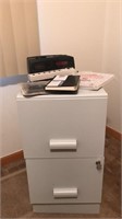 Two drawer locking filing cabinet with key and