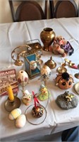Brass and assorted collectibles