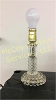 Clear glass lamp base
