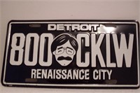 Plaque auto Detroit Station de radio