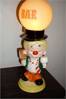 Lampe de bar clown vintage