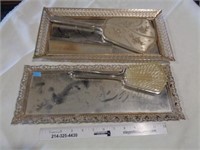 Antique Mirror Trays, Brush, Comb, Mirror Sets