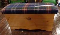 Wood Blanket Box w/ Padded Lid
