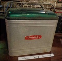 Vintage Camp Cooler with Tray