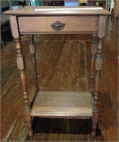 Mahogany Side Table with Drawer