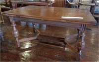 Antique Double Draw Leaf Table