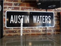 Austin Waters Metal Street Sign