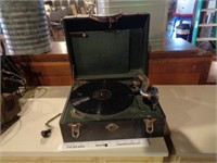 Antique Phonograph Player in Case
