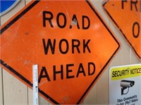 Traffic Sign ROAD WORK AHEAD