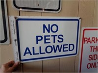 Metal Sign NO PETS ALLOWED