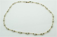 14kt Gold 18" Genuine Pearl Necklace