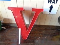 Large Lighted Sign "V"