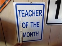 Metal Sign TEACHER OF THE MONTH