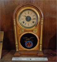 Antique Clock with Key & Pendulum