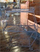 Wrought Iron Plant Shelf Table