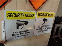 2 Metal Security Signs