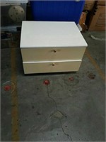 White 2 drawer nightstand