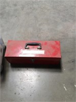 Red toolbox and  contents