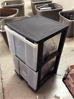 Plastic cabinet w/content