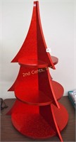 37" Tall Red Christmas Tree Shelve