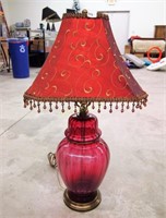 33" Tall Red Lamp