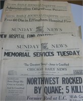 Vintage 1940's and 1950's Newspapers
