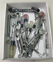 Box Of Craftsman Hand Wrenches & Drivers