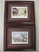 2 Framed Cityscape Prints