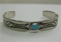 Sterling Silver & Turquoise Petite Bracelet